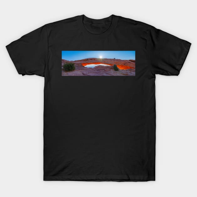 Sun over Mesa Arch T-Shirt by Ckauzmann